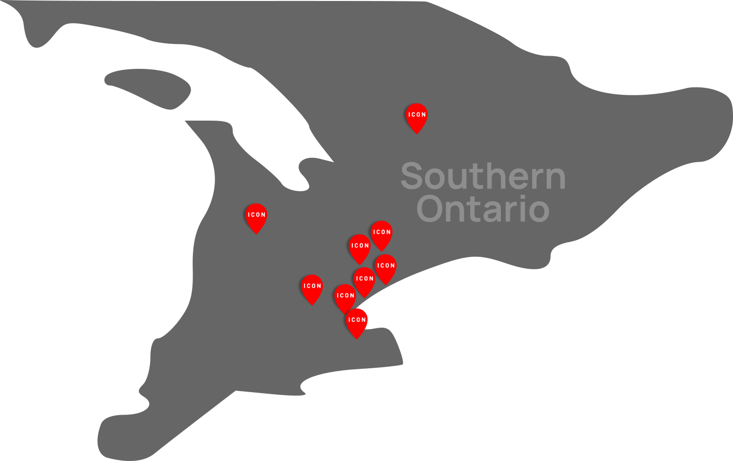 Map of locations